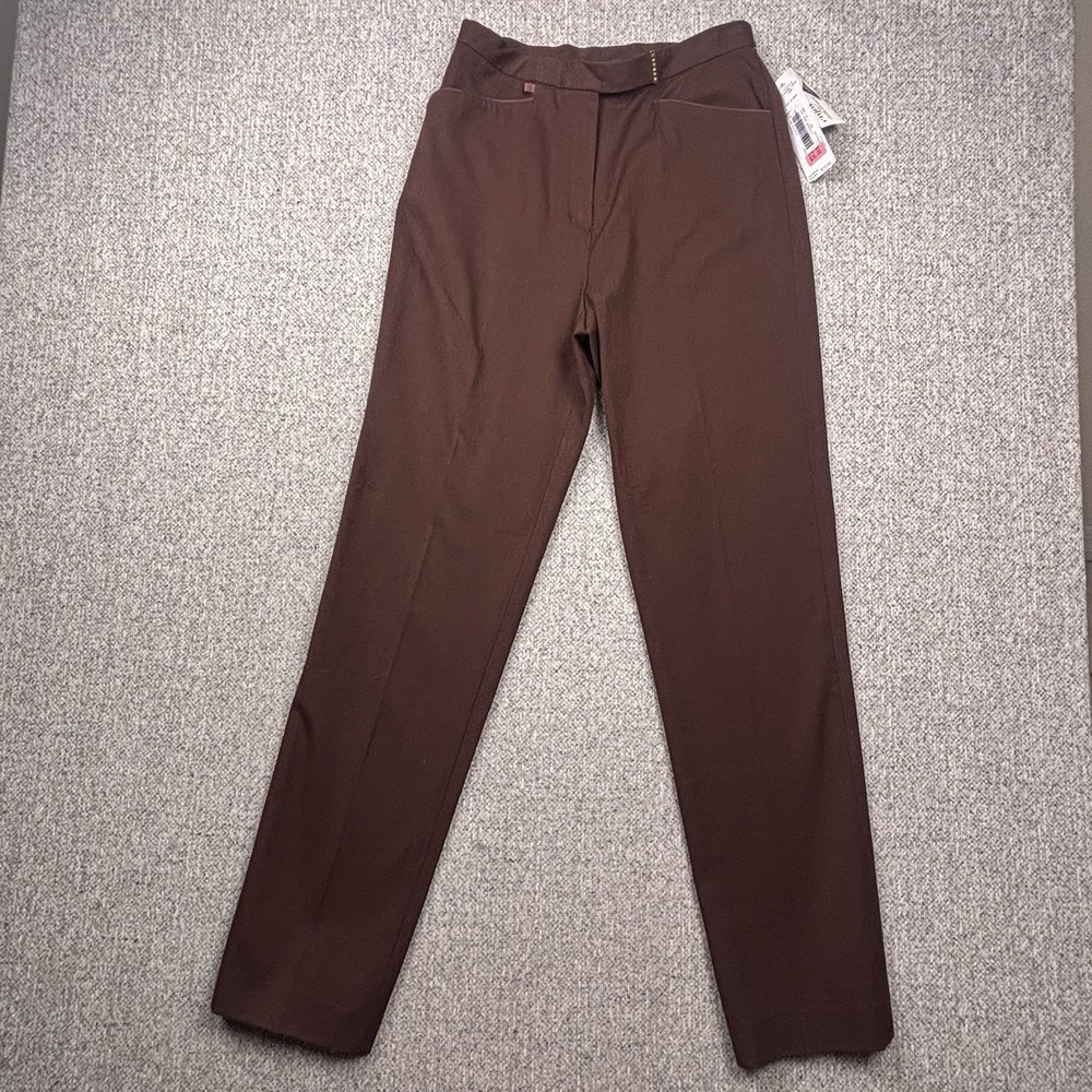 Lauren‎ Ralph Lauren Pants Womens Sz 6 Brown Straight Leg Dress Slacks Stretch